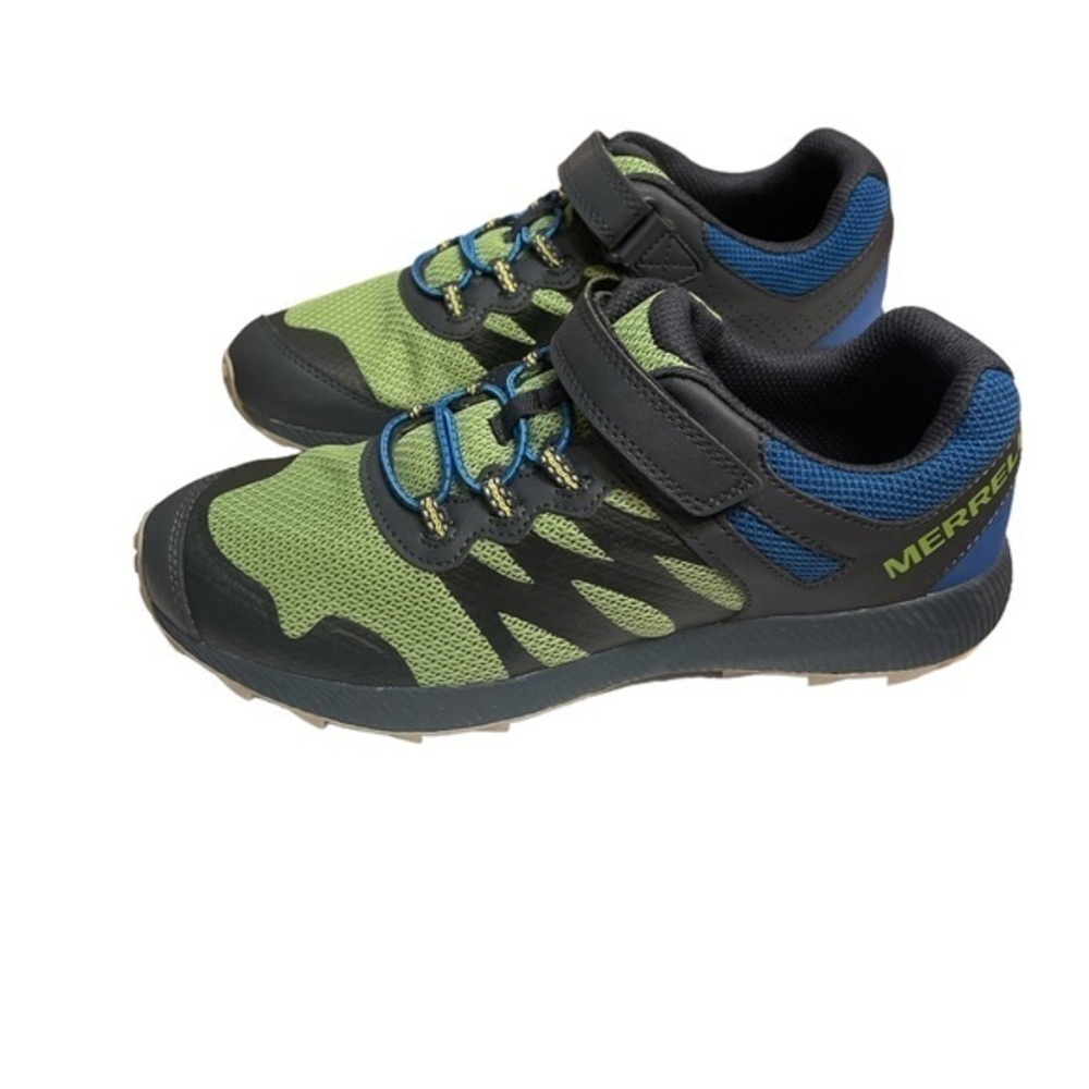 Merrell Big Kid's Nova 2 Sneaker Blue hook loop closure blue green shoe Sz 6.5M - Picture 8 of 14